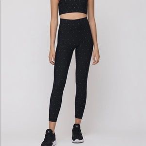 Adam Selman Crystal-embellished stretch leggings